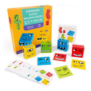 I bambini in legno espressioni di corrispondenza blocco Puzzle Magic Cube Building Blocks Toy Set