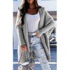 Womens Open Front Cardigan Long Hoodie Loose Knit Sweaters