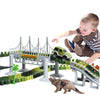Bambini auto elettriche pista Playset 144 pezzi fai da te montaggio Jurassic Dino World Toy Set