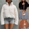 Donna Collo alto Maniche lunghe con cerniera e tasca Cappotto di lana