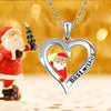 Collane con ciondolo a forma di cuore in lega di Babbo Natale per la donna