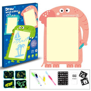 Bambini A3 Luminoso disegno bordo magico Dinosauro disegno Tablet regalo giocattolo