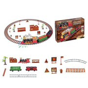 Set di giocattoli per binari del treno a spruzzo elettrico per bambini di Natale