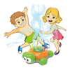 Giocattolo da bagno per bambini con simulazione di animali e spruzzi d'acqua girevoli
