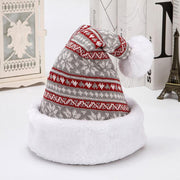 Cappello di Natale lavorato a maglia invernale per adulti e bambini con fiocchi di neve