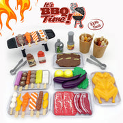 Set di giocattoli per stoviglie da cucina per alimenti cinesi occidentali per simulazione di barbecue