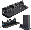 Per PS4 Supporto verticale Ventola di raffreddamento Controller di ricarica Dock Station Stand