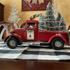 L'albero di Natale del camion rosso di Natale ha condotto le luci che lampeggiano gli ornamenti di Natale