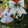 4Pcs/Set Bowknot Decorazione dell'albero di Natale Accessori per la confezione del regalo