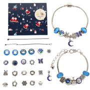 Braccialetto di Natale Confezione regalo con perline Set di ornamenti per perline a foro grande fai da te per bambini