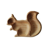 Vassoio per snack in legno Vassoio per snack a forma di scoiattolo