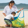 Borsa pieghevole per giocattoli da spiaggia in rete per scavi di sabbia per bambini di grandi dimensioni