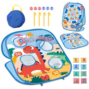 Bambini 3 in 1 Bean Bag Toss Game Toys Tavolo da gioco pieghevole a doppia faccia per buche di mais