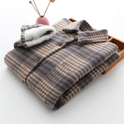 Camicie scozzesi in velluto spesso invernale Giacche Camicette calde da donna