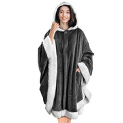 Coperta con cappuccio indossabile oversize Felpa morbida in peluche con tasche per donna
