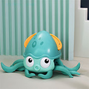 Simpatico cartone animato giocattolo da bagno d'acqua con polpo strisciante per bambini