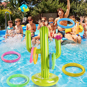 Giocattoli da lancio galleggianti in piscina per feste in spiaggia con anello di cactus gonfiabile per bambini