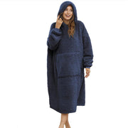 Coperta per TV Sherpa con cappuccio e tasca grande invernale da uomo e da donna