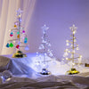 Lampade da notte in cristallo chiaro per albero di Natale per l'arredamento della camera delle vacanze