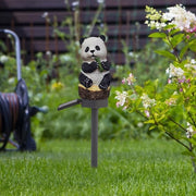 Lampada da terra a LED con statua di panda in resina da giardino solare