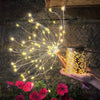 Annaffiatoio a LED solare con fuochi d'artificio, decorazione da giardino per esterni
