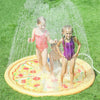 Tappetino da gioco per irrigatore per prato in PVC per bambini 170x170cm Tappetino da gioco per spruzzi d'acqua con ciambelle per pizza