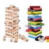 48/54pcs Blocchi di costruzione in legno Set di giocattoli educativi per giochi impilabili per bambini