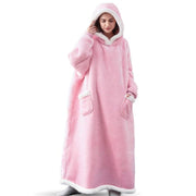 Inverno Oversized Super Long Flannel Hoodie Blanket Pullover