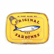 Borsa cosmetica portatile in stile retrò sardine in scatola