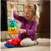 Divertente torre girevole arcobaleno per bambini che impila il gioco del cervello
