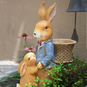 Cartone animato Coniglio Vaso da fiori Scultura carina Ornamenti da giardino