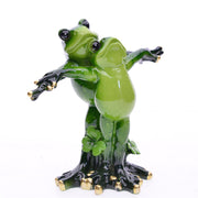 Figurine in miniatura in resina Lovers Frog per la decorazione del giardino di casa
