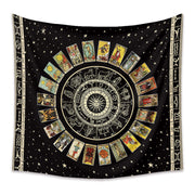 Tarocchi Mandala Sun Moon Signs Room Decor Tapestry