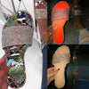 Sandali piatti alla moda con diamanti brillanti multicolori da donna estiva